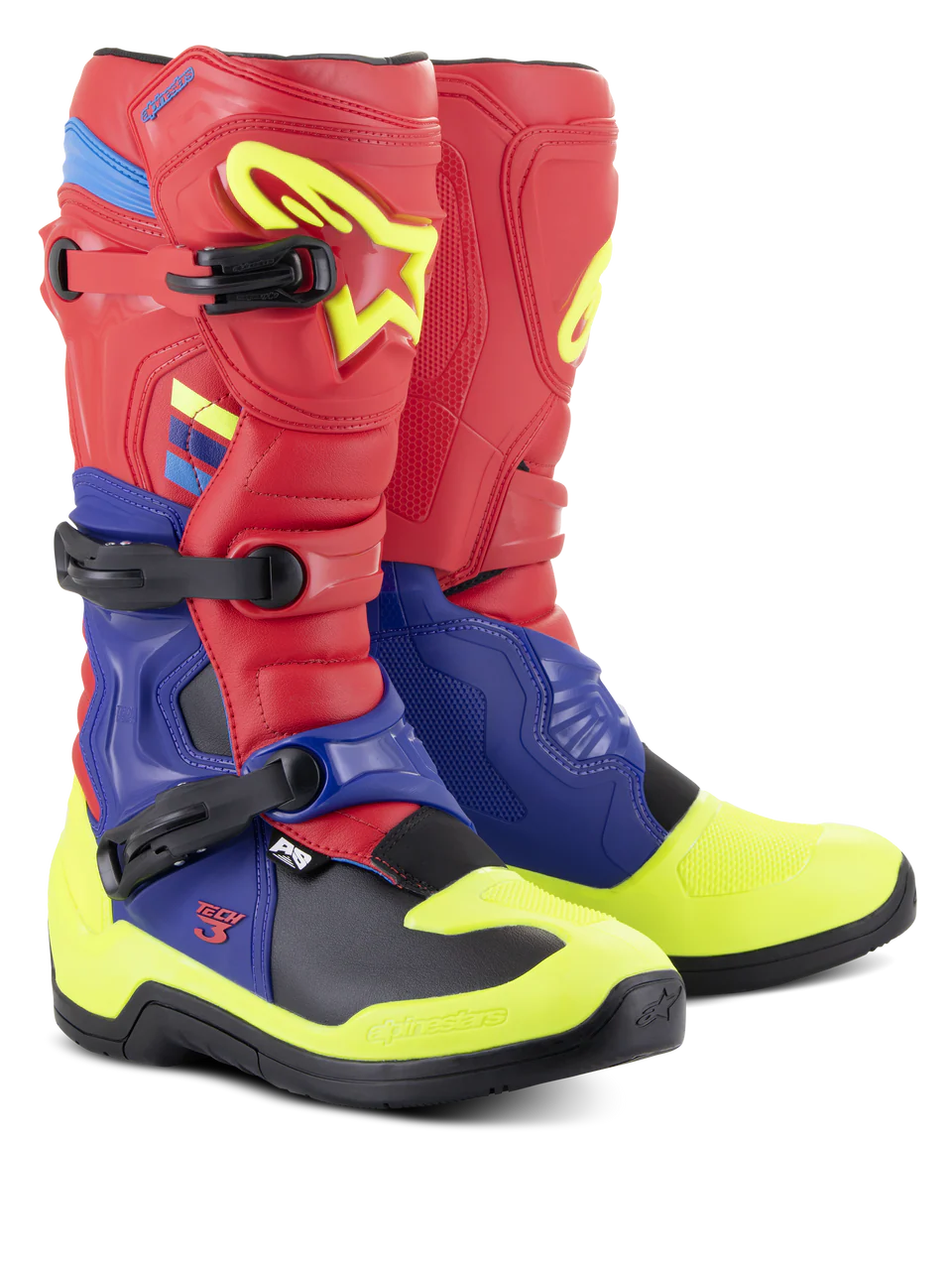 BOTA ALPINESTARS TECH 3 ROJO/AMARILLO/AZUL
