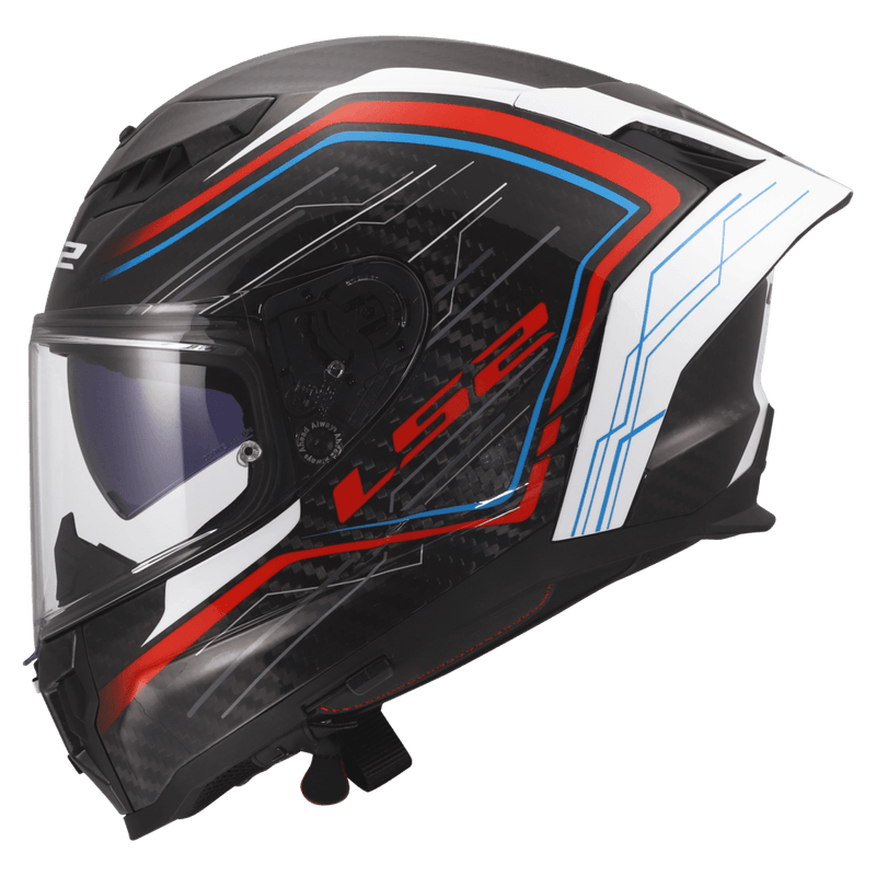 CASCO LS2 807 DRAGON CARBONO SUBIC NEGRO/ROJO/AZUL