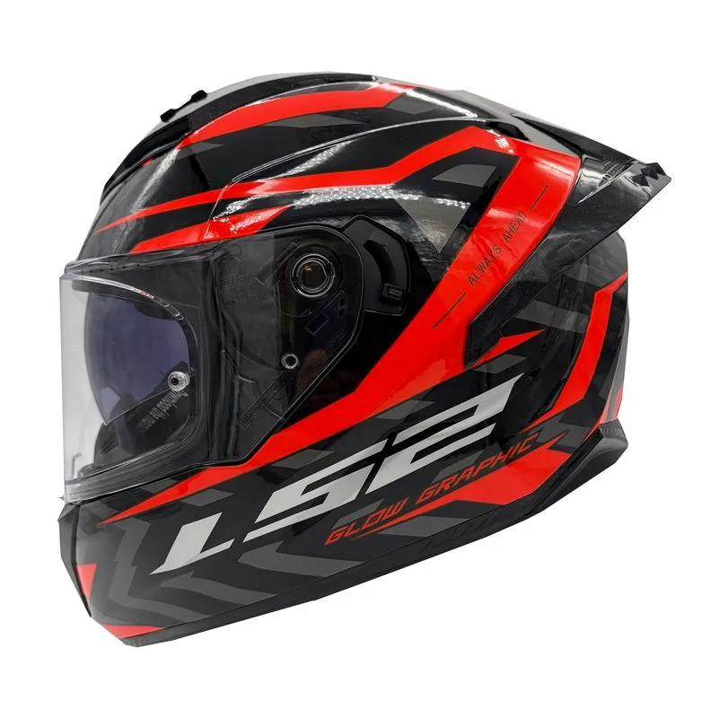 CASCO LS2 806 FUSION AERE GLOSS NEGRO/ROJO